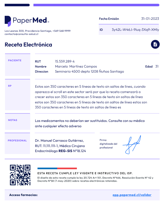 receta electrónica papermed